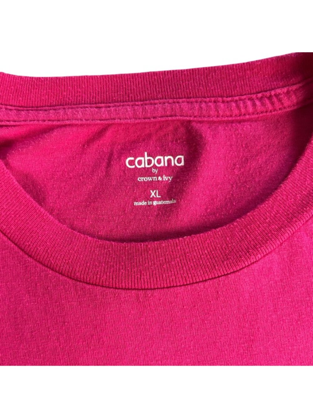 Cabana Winter Ale Racing T Shirt Sz XL 83 Crown & Ivy Pink Yellow Cotton Blend - Picture 3 of 8